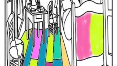Captura de tela de Vincent van Gogh Coloring Book 3