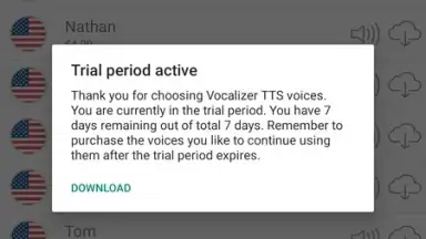 Captura de tela de Vocalizer TTS Voice 6