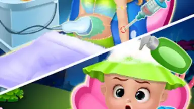 Captura de tela de Newborn mermaid baby care game 2