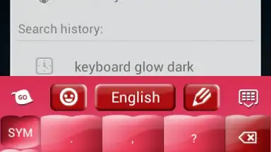 Captura de tela de Pink Keyboard Hearts Glow 1
