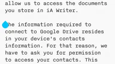 Captura de tela de iA Writer 4