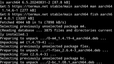 Captura de tela de Termux 11