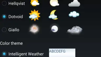 Captura de tela de Intelligent Weather 2