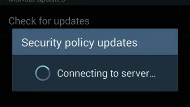 Captura de tela de Samsung Security Policy Update 3