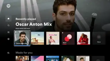 Captura de tela de Spotify for Android TV 3