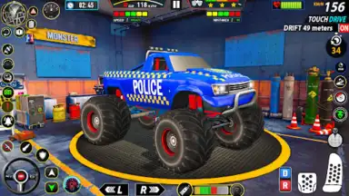 Captura de tela de Police Monster Truck Car Games 3