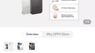 Captura de tela de OPPO Store 11