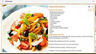 Captura de tela de Pasta Rezepte 1