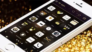 Captura de tela de Gold Rush GOLauncher EX Theme 5