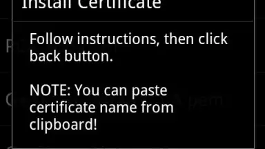 Captura de tela de Android Certificate Installer 2