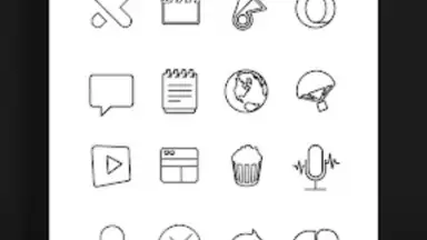 Captura de tela de Lines Dark - Icon Pack 2