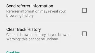 Captura de tela de Orweb: Private Web Browser 5