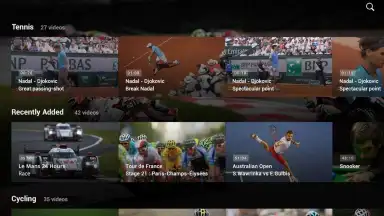 Captura de tela de Eurosport Player 14