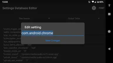 Captura de tela de 4A Settings Database Editor 1
