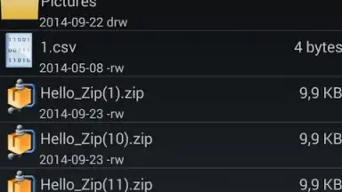 Captura de tela de AndroZip File Manager 1