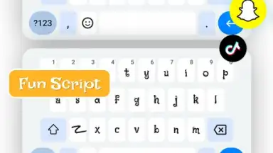 Captura de tela de Keyboard for WhatsApp : Stylish Fonts Keyboard 3