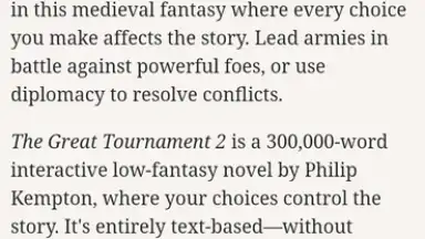 Captura de tela de Great Tournament 2 8