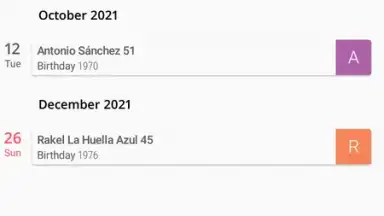 Captura de tela de aCalendar 5