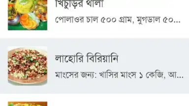 Captura de tela de Bangla Recipes 12