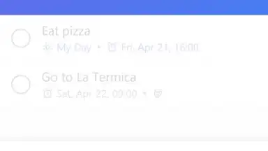 Captura de tela de Microsoft To-Do 2