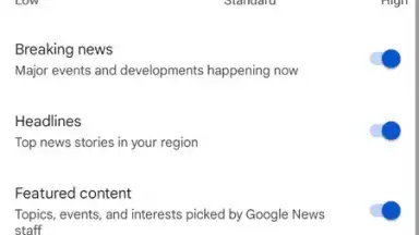 Captura de tela de Google News 6