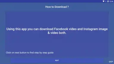 Captura de tela de Video Downloader for Facebook & Instagram 1