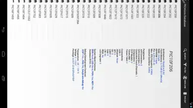 Captura de tela de PICmicro Database 2