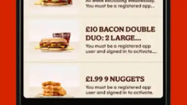 Captura de tela de Burger King App: Food & Drink 8