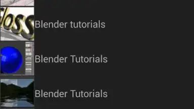 Captura de tela de Blender Tutorials 3