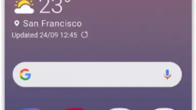 Captura de tela de Samsung One UI Home 3