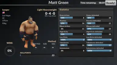 Captura de tela de MMA Manager 3