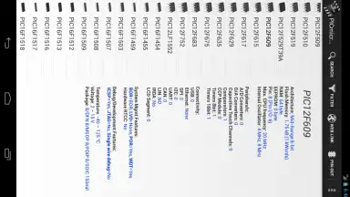 Captura de tela de PICmicro Database 9