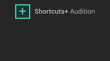 Captura de tela de Shortcuts+ Audition 2