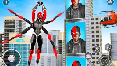 Captura de tela de Black Spider Rope Superhero 8