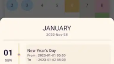 Captura de tela de Ceylon Calendar 2015 4