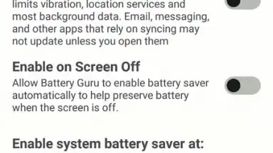 Captura de tela de Battery Guru 8