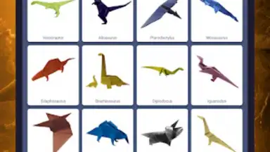 Captura de tela de Origami dinosaurs paper shapes 15
