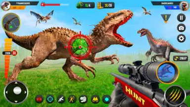 Captura de tela de Wild Dino Hunting Jungle Games 3