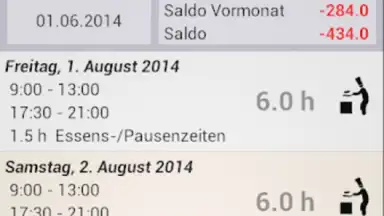 Captura de tela de Arbeitszeiterfassung 8