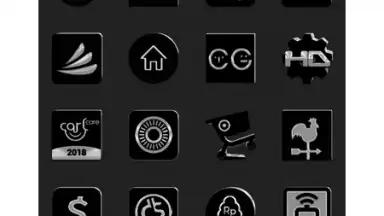 Captura de tela de Black Icon Pack Free 2