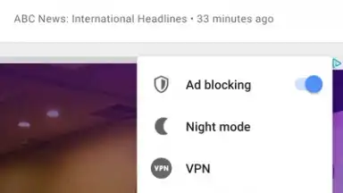 Captura de tela de Opera Browser 9