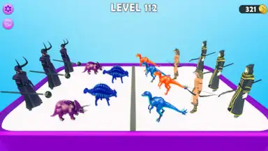 Captura de tela de Dinosaur Merge Battle Fight 1