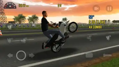 Captura de tela de Moto Wheelie 3D 12