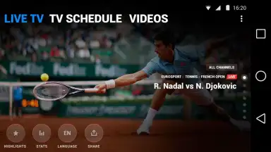 Captura de tela de Eurosport Player 12