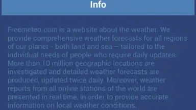 Captura de tela de Freemeteo 1