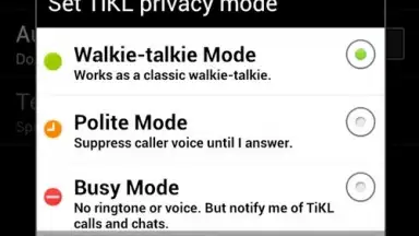 Captura de tela de TiKL Touch Talk Walkie Talkie 2