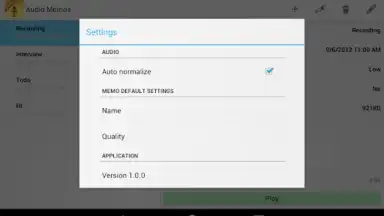 Captura de tela de Audio Memos 12