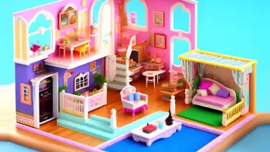 Captura de tela de Doll House Design Doll Games 2