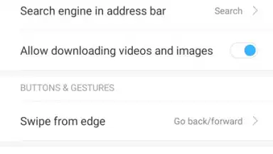 Captura de tela de Mi Browser 6