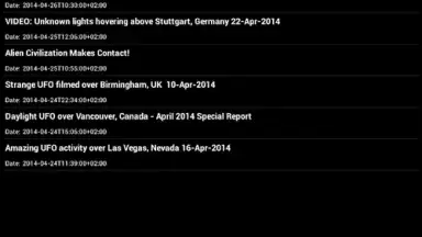 Captura de tela de Latest UFO Sightings 4